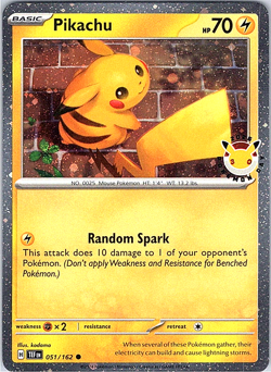 Pikachu (Cosmos Holo) 051/162 - 2026 Pokemon Day Promo - NM/M English TEF - Image 5