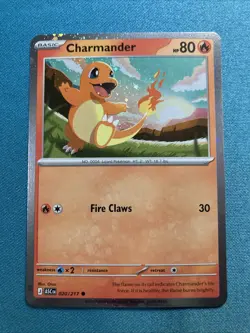 Charmander 020/217 – Cosmos Holo SWIRL – Ascended Heroes Promo – NM Pokemon TCG - Image 1