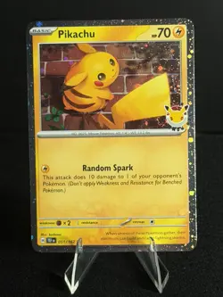 Pikachu 051/162 Pokemon Day STAMPED Cosmos Pokemon Day Promo SWIRL 🌀 - Image 3