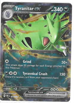 Tyranitar ex Double Rare Holo 064/131 NM SV: Prismatic Evolutions Pokemon Card - Image 1