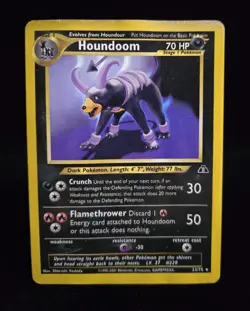 Pokemon TCG - HOUNDOOM - 23/75 - RARE - UNLIMITED - NEO DISCOVERY 2001 - HP/DMG - Image 1