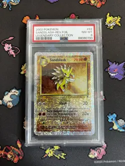 PSA 8 2002 Pokemon Sandslash 62/110 Legendary Collection Reverse Holo - Image 1