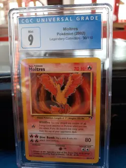Moltres cgc 9 MINT Legendary Collection 2002 card psa 30/110 NON HOLO Rare Ccg - Image 1
