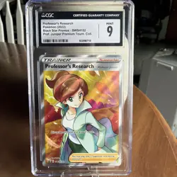 POKEMON CGC 19 GEM MINT PROFESSOR JUNIPER'S RESEARCH SWSH152 PREMIUM COLLECTION - Image 1