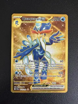Pokemon TCG Quaquaval EX #273/193 Hyper Rare Gold Holo SV: Paldea Evolved - Image 1