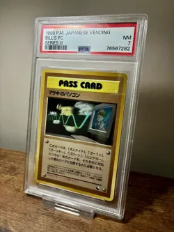1998 Bill's PC Vending Machine Series 3 Green Japanese PSA 7 Pokemon Card - Image 1
