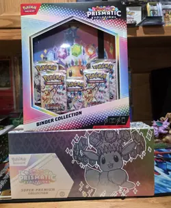 Pokemon Prismatic Evolutions Super Premium Collection SPC And Binder Collection - Image 1