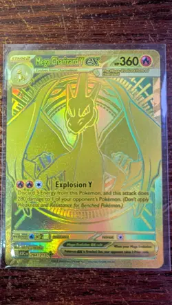 Mega Charizard Y EX 294/217 Gold Hyper Rare, Ascended Heroes, Pokemon NM-Mint - Image 3