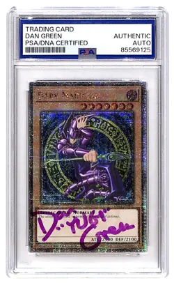 PSA Signed Dan Green Dark Magician (QCSR) TN23-EN001 25th Anniversary Tin - Image 1