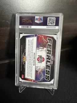 Julian Sayin Rated Prospect Gold Ice PSA 10 POP 1 2025 Panini Prizm Draft Picks - Image 2