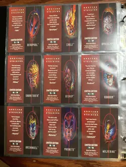 1995 Fleer Ultra X-men Hunters and Stalkers Complete Set of 9 Cards 1 - Image 2