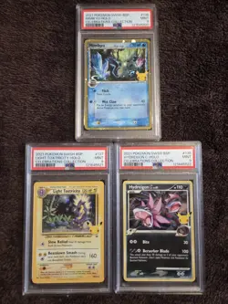 PSA 9 - SWSH136 SWSH137 SHSW138 Mimikyu Toxtricity Hydreigon Celebrations Promo - Image 1