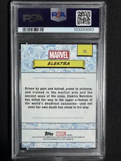 2024 Topps Chrome Marvel Sapphire #79 Elektra Gold 17/50 PSA 9 - Image 2