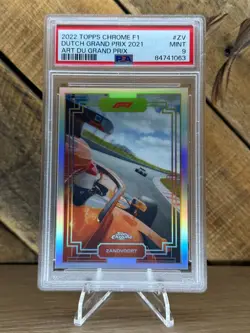 2022 Topps Chrome Formula 1 Art du Dutch Grand Prix 2021 #ADGP-ZV PSA 9 MINT - Image 1
