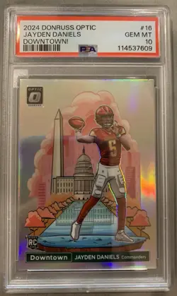 2024 Panini Donruss Optic - Downtown! Jayden Daniels #16 (RC) PSA 10 - Image 1