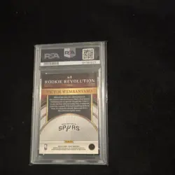 2023-24 Panini Select Rookie Revolution Victor Wembanyama Rookie PSA 10 #9 Spurs - Image 2