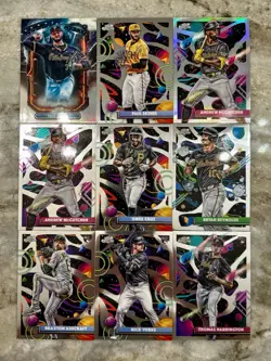 2025 Topps Cosmic Chrome Pittsburgh Pirates (9) Card Lot: Skenes & ET/McCutchen+ - Image 1
