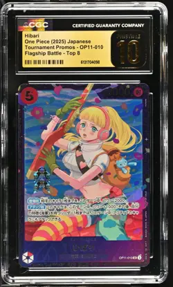 2025 ONE PIECE JAPANESE FLAGSHIP BATTLE TOP 8 PROMO HIBARI CGC 10 PRISTINE - Image 1