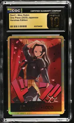 One Piece Nico Robin Gold DON!! Jp Heroines CGC 10 Pristine BLACK LABEL WAIFU - Image 1
