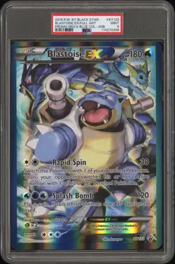 2016 POKEMON XY BLACK STAR JUMBO PROMO #XY122 FULL ART/BLASTOISE EX PSA 9 - Image 1
