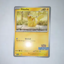 Pikachu SVP 214 Illustration Contest 2024 Black Star Promo Pokemon Card NM 💎💎 - Image 1