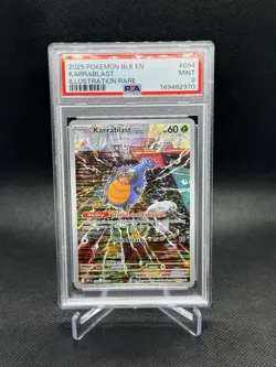 2025 POKEMON Karrablast 094/086 Sv: Black Bolt Holo ILLUSTRATION RARE PSA 9 - Image 1