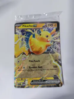Pokemon TCG Paldea Evolved - Pikachu ex 063/193 Snowflake Holiday Promo SEALED - Image 1