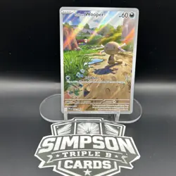 Paldean Wooper Pokemon Phantasmal Flames 102/094 Illustration Rare Full Art NM - Image 1