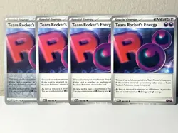 4x Team Rocket's Energy - 182/182 - SV10: Destined Rivals Pokemon Playset x4 - Image 1