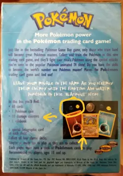 Pokemon Base Set Blackout Deck Sealed - Deck On Top! Squirtle - Hitmonchan 1999 - Image 1