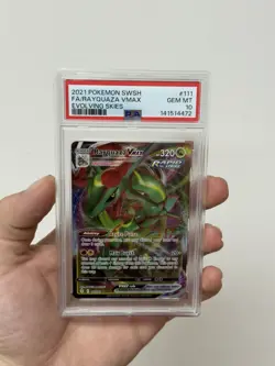 2021 Pokemon SWSH Rayquaza Vmax 111/203 Evolving Skies PSA 10 - Image 3