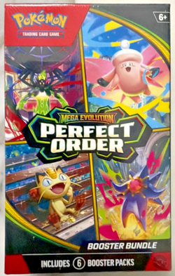 Pokemon TCG: Mega Evolution-Perfect Order Booster Bundle (6 Packs) New Sealed - Image 1