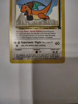 POKEMON DRAGONITE #5 [POKEMON THE FIRST MOVIE STAMP] Black star promo - Image 2