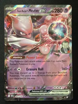 Pokemon Team Rocket Mewtwo ex 081 182 Destined Rivals Holo Double Rare Giovanni - Image 1