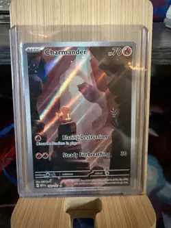 Pokemon Charmander 168/165 Sv: Scarlet & Violet 151 Illustration Rare Holo Engl… - Image 1