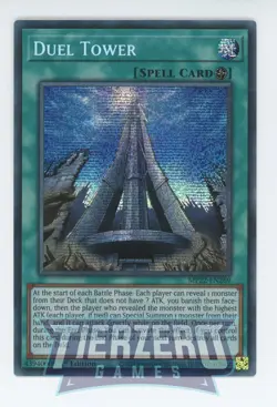 Yugioh MP22-EN269 Duel Tower Prismatic Secret Rare 1st Edition Near Mint - Image 1