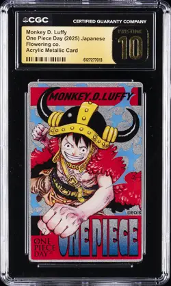 2025 ONE PIECE DAY JPN MONKEY D. LUFFY CGC 10 PRISTINE - Image 1