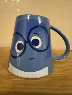 Disney Pixar Inside Out 2 Sadness Mug Blue Tapered Illustration Sadness's Face - Image 5