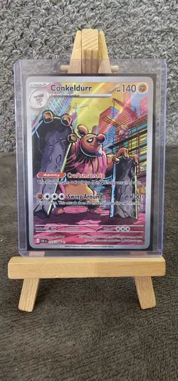 Conkeldurr 127/086 Pokemon Black Bolt IR Illustration Rare TCG Card English - Image 1