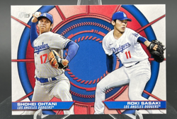 Shohei Ohtani / Roki Sasaki 2025 Topps Series 2 #DD-15 - Dynamic Duals - Dodgers - Image 1