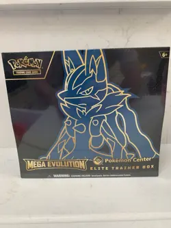 Pokemon TCG Mega Evolutions Lucario Pokemon Center ETB Elite Trainer Box Sealed - Image 1