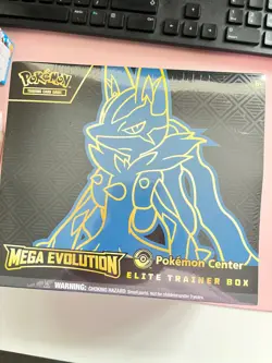 Pokemon TCG Mega Evolutions Lucario Pokemon Center ETB Elite Trainer Box Sealed - Image 1