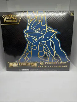 Pokemon TCG: Mega Evolutions Pokemon Center Elite Trainer Box Lucario ETB Sealed - Image 1