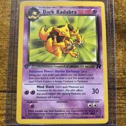 Dark Kadabra 1st Edition Uncommon Team Rocket 39/82 LP WOTC 2000 - Image 1