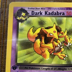 Dark Kadabra 1st Edition Uncommon Team Rocket 39/82 LP WOTC 2000 - Image 2