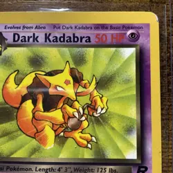 Dark Kadabra 1st Edition Uncommon Team Rocket 39/82 LP WOTC 2000 - Image 3