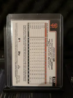 Jung Hoo Lee 2025 Topps Series 1 Black Holo Foil 1/10 #277 Giants SSP - Image 2