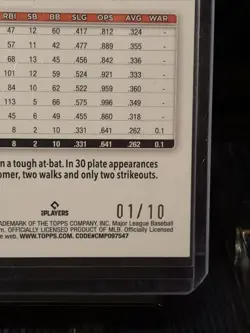 Jung Hoo Lee 2025 Topps Series 1 Black Holo Foil 1/10 #277 Giants SSP - Image 4