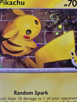 *SWIRL* Pikachu 051/162 Holo Stamped Pokemon Day 2026 Promo Pokemon Card - Swirl - Image 2