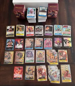 HUGE One Piece Card Lot, 200+ FOILS, Eng+Japanese, READ DESCRIPTION Storage Lot - Image 1